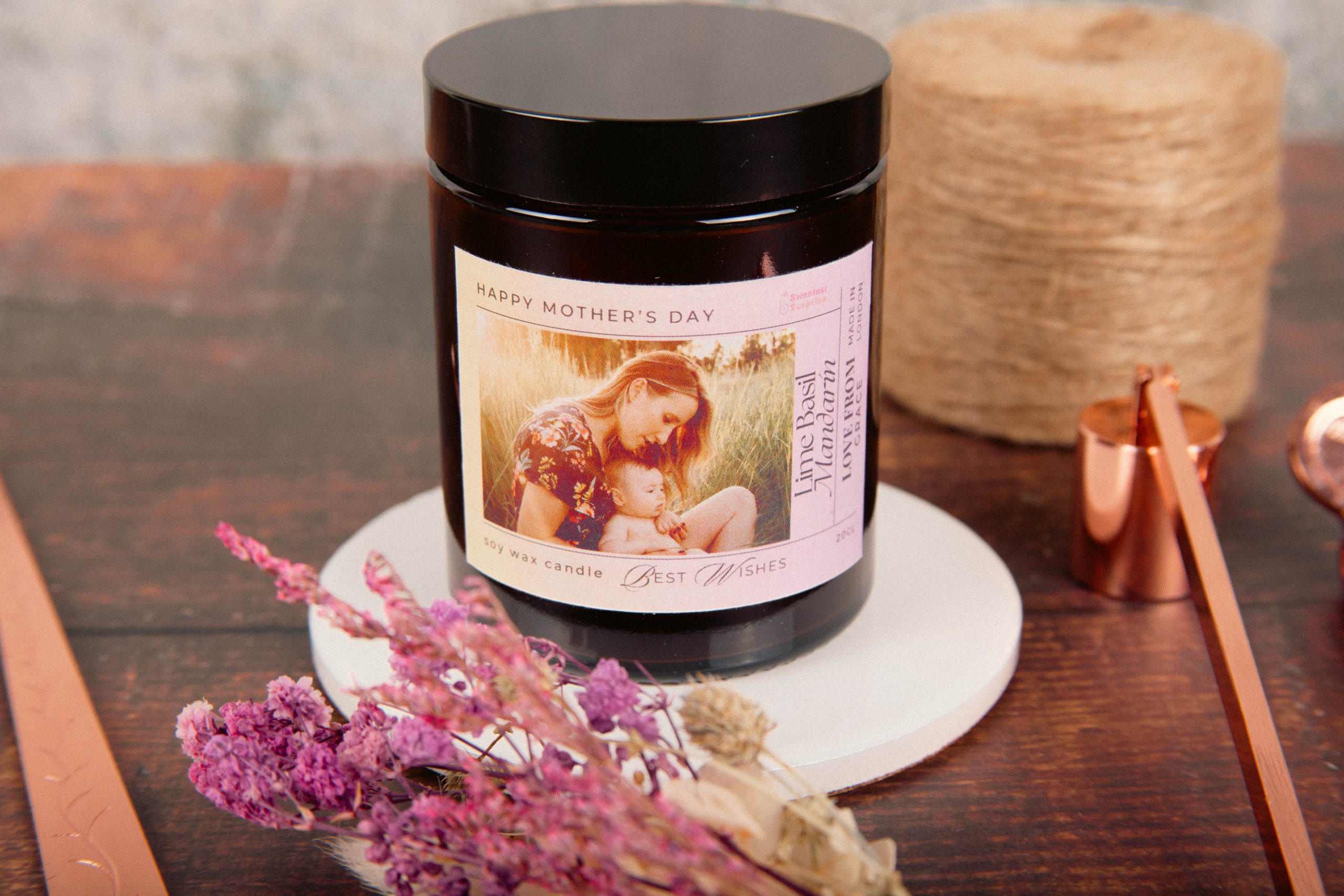 Scented Soy Wax Candle - Amber - 15CL